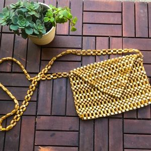 Wooden Bead Boho Purse